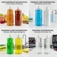 Stock d'usine disponible : Bouteilles souples transparentes en PET de 400 ml avec bouchon à clapet, emballage vide polyvalent pour peinture, aquarelle, colle