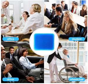 JYM وسادة جل قرص العسل تنفس ومقاومة للماء مناسبة للسيارة مكتب كرسي أريكة المنزل - Product Image 3