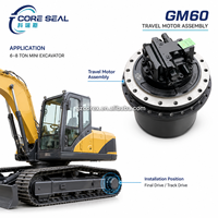Moteur de translation à couple élevé GM60 pour mini-excavatrice de 6 à 8 tonnes SANY XCMG SUNWARD, ensemble de transmission finale complet avec caisse en bois
