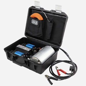 Compresseur d'air portable à double cylindre et pompe noir/bleu/argent pour le <span class=keywords><strong>gonflage</strong></span> des pneus des véhicules tout-terrain dans le désert et la neige - Product Image 1