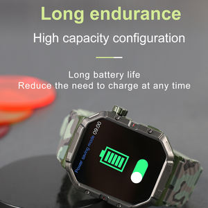 W55 IP68 للماء قذيفة معدنية الذكية الرجال في الهواء الطلق ساعة ذكية وسائط الرياضة ساعة ذكية تعقب ساعات اللياقة البدنية لالروبوت iOS - Product Image 5