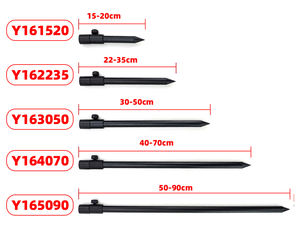 Bâtons de banque de pêche, accessoires pour la pêche à la <span class=keywords><strong>carpe</strong></span>, en Aluminium, noir, Pod, diamètre 16mm - Product Image 2