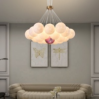 Lampe suspendue 3D Lune en gros, moderne, DIY, boule à bulles, en fer et PLA, économe en énergie, garantie 2 ans pour chambre/enfants