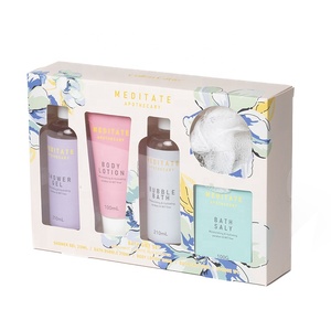 Offre spéciale <span class=keywords><strong>de</strong></span> coffret cadeau bain spa personnalisé marque privée contenant du gel <span class=keywords><strong>douche</strong></span> pour bain moussant sel <span class=keywords><strong>de</strong></span> bain et lotion pour le corps - Product Image 3