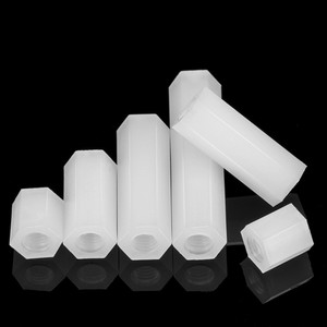 NINDEJIN Factory Price High Quality <b>Spacer</b> White Black Standoff M2 M2.5 M3 M5 Various Metric Sizes Nylon Female Female 4-100mm - Product Image 1