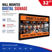 Écran d'affichage numérique LCD mural pour publicité, affichage de menu pour restaurant, café, centre commercial, intérieur, OEM, WiFi