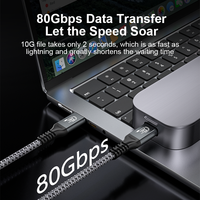 Cable de Carga USB-C a USB-C ULT-unite USB4 con Chip E-Mark de 1m, Transferencia de Datos de 240W, Compatible con CE, RoHS, Thunderbolt 3/4
