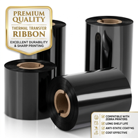 Pita Transfer Termal Premium Grosir Wax & Resin 24mm*300m untuk Printer Label Barcode