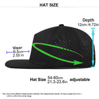 Casquette de baseball unisexe en polyester 100 % imperméable, coupe laser 7 panneaux, style Oxford sportif, à visière plate, ajustée, personnalisable, avec fermeture snapback, vente en gros