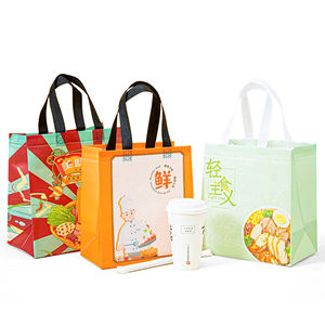 กระเป๋าเก็บความเย็นแบบพับได้ JAHOO PACK ใช้ซ้ำได้ เป็นมิตรกับสิ่งแวดล้อม เหมาะสำหรับใส่ของชำ ขนมปัง อาหารกลางวัน มีหูหิ้ว ลายพิมพ์ ใช้ในอุตสาหกรรม - Product Image 6