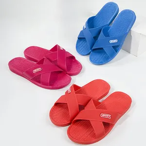 Cost-effective Plastic Home Slippers Mature Thick Sole Solid Color Non-slip Indoors Sandals For Women