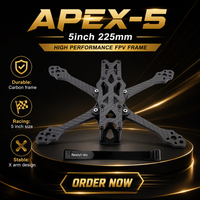 Kit de châssis de quadricoptère en fibre de carbone 5 pouces 225 mm 225/6 pouces 260 mm/295 mm avec bras de 5,5 mm pour modèles de drones de course FPV Freestyle RC APEX