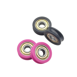 Ruota a rulli in <span class=keywords><strong>nylon</strong></span> con cuscinetto, portata 30 kg, 8x28x9 mm, puleggia in <span class=keywords><strong>nylon</strong></span> con cuscinetto 608 - Product Image 2