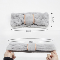 En gros, bandeau de marque créée par le client, en polaire corail douce et peluche, pour le yoga, le spa, le maquillage, la douche et le lavage du visage, Guangdong No