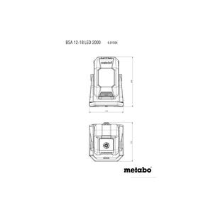METABO - 601504850 BSA 12-18 LED 2000 - 12-18V Lampe de chantier sans fil (sans batterie ni chargeur)-TORCHES EAN 4061792216150 - Product Image 5