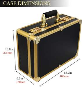 กล่องใส่อุปกรณ์ตัดผม<span class=keywords><strong>แบ</strong></span>บอลูมิเนียม พร้อมหูหิ้วและระบบล็อค<span class=keywords><strong>แบ</strong></span>บนัมล็อค สำหรับกรรไกร ปั<span class=keywords><strong>ต</strong></span><span class=keywords><strong>ต</strong></span>าเลี่ยน และอุปกรณ์<span class=keywords><strong>ต</strong></span>ัดผมอื่นๆ - Product Image 4