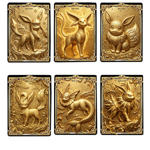 Jeu de société PY, Boîte mystère limitée, Carte métallique de bande dessinée, Carte <span class=keywords><strong>Poki</strong></span>, Fournisseur en gros, Haute qualité, Collection Pika-chuu, Fan Art personnalisé - Product Image 2