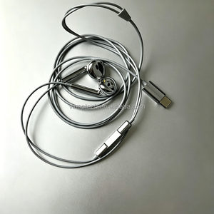 Auriculares estéreo tipo <span class=keywords><strong>C</strong></span> de 3,5 mm para jugadores, auriculares con cable, auriculares internos HiFi con graves para Samsung, auriculares con micrófono manos libres - Product Image 4