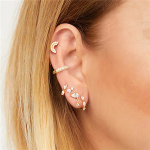 Pendientes de Plata de Ley S925 con Circonitas Micro Marquise de 18k, Diseño de Moda ROXI - Product Image 6