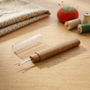 Découseur de couture DK-719, petit modèle avec boule rouge et manche marron pour couture à la main, 15 cm, en plastique, utilisation pratique - Product Image 3