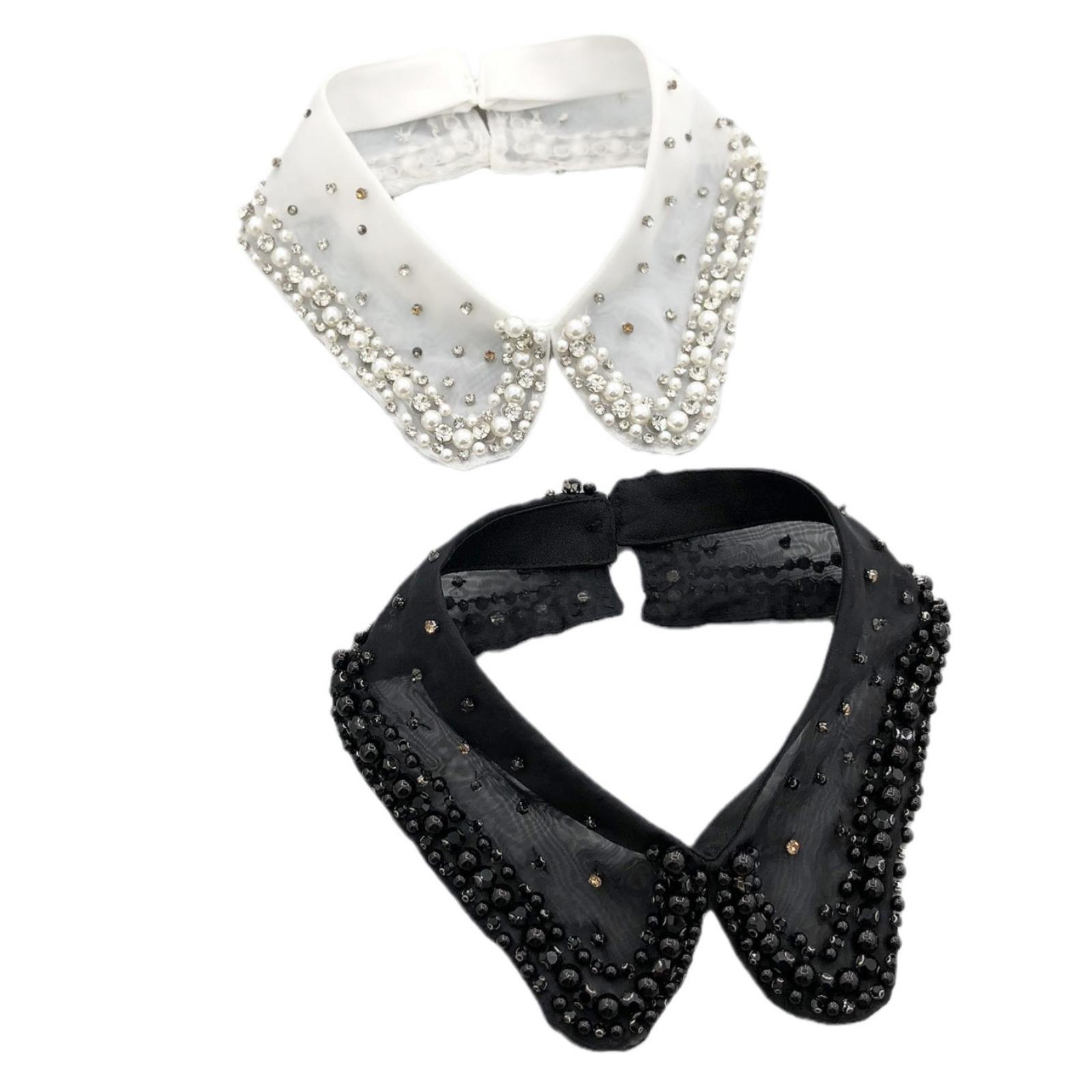 Eugen High-End Handmade Necklace Heavy Craftsmanship Retro Pearl Rhinestone  Diamond Heavy Yarn Religious High-Class Fake Collar