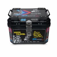 Boîte de rangement arrière pour scooter électrique/cyclomoteur, 36L, polypropylène (PP), personnalisable, World PP-36L, adaptable/upgrade