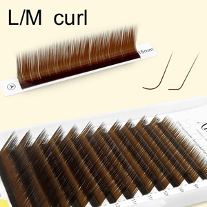 ขนตาปลอม Abonnie รุ่น L/M Curl สีน้ำตาล ขนาด 8-15 มม. ทำด้วยมือ นุ่มเป็นธรรมชาติ สำหรับมืออาชีพ - Product Image 2