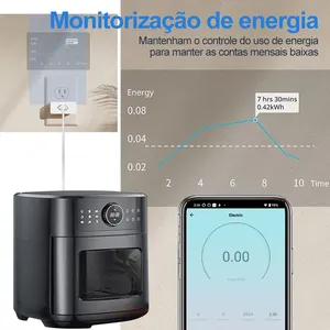 Tuya langsung dari pabrik aplikasi kehidupan pintar kontrol penggunaan rumah soket Cerdas standar Brasil steker pintar dengan konektivitas WiFi