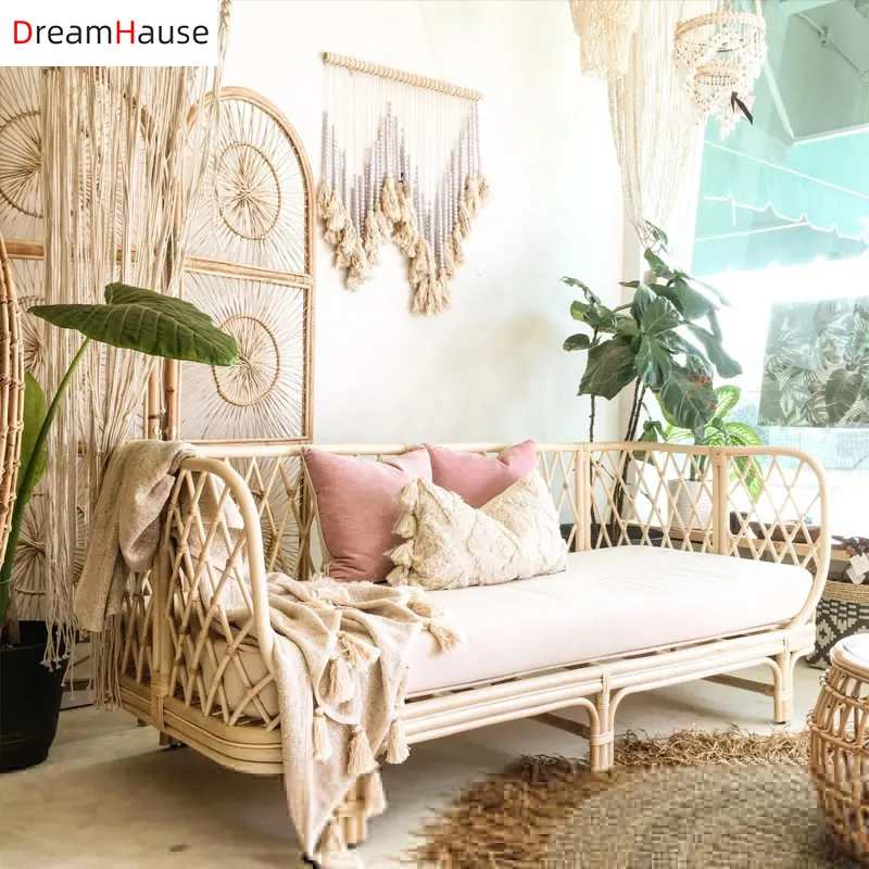 Dreamhause-sofá individual nórdico de mimbre de Indonesia, silla de ocio francesa marroquí, balcón, Patio, sala de estar, conjunto de sofá moderno