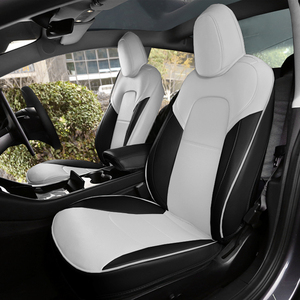Accessoires intérieurs de voiture en cuir personnalisés à la mode, imperméables, housses de siège de voiture pour <span class=keywords><strong>Tesla</strong></span> - Product Image 1