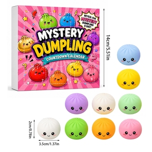 Calendrier de l'Avent Mystery Dumpling à Neuf Compartiments, Boîte Mystère, Jouet Fidget Squishy pour Enfants et Adultes - Product Image 4