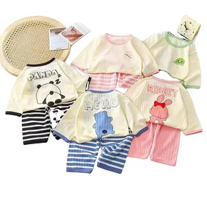 Nouveaux produits à succès, vêtements pour bébé neutres en 2 pièces, ensembles de vêtements pour bébé occidentaux, ensembles de vêtements en mousseline pour enfants pour l'été - Product Image 6