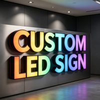 Enseigne lumineuse 3D en acrylique personnalisée avec éclairage RGB pour salon, salle de sport, décoration murale intérieure