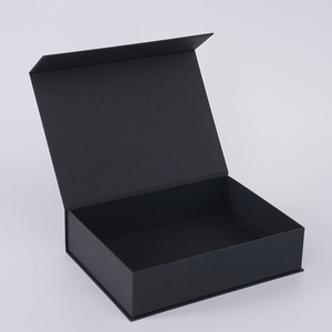 FREE DESIGN Heavy Duty Preto Magnético Flip Top Rígida Presente Embalagem Papel Caixa De Armazenamento De Papelão Magnético - Product Image 1