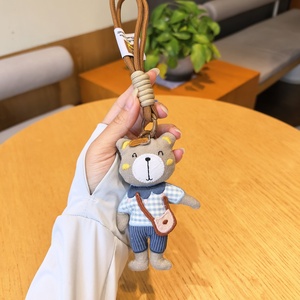 2026 New Cute Animal <b>Car</b> Key Decoration Phone Strap 3D Doll Women Handbag Charm Soft Fabric School Bag Bear Keychain <b>for</b> Girls - Product Image 4