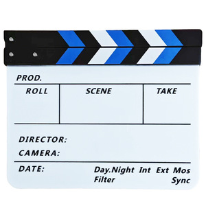 Mini Clapperboard en Acrylique Noir Personnalisable 30*24CM pour la Photographie – Lot de Planches à Claquer Vides en Gros - Product Image 3