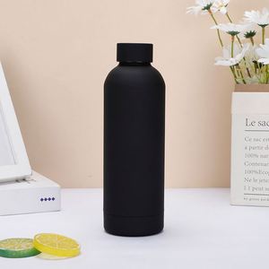 American Style Custom Logo Vacuum <b>Thermos</b> <b>Bottle</b> Rubber Coated Small Mouth Sports Water <b>Bottle</b> With Strap - Product Image 3