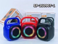 Speaker Bluetooth RGB Portabel 5W Nirkabel untuk Luar Ruangan, Perjalanan, dan Berkemah dengan BT TF FM USB AUX TWS