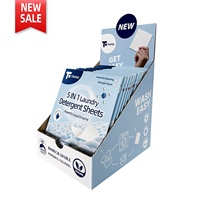 NOUVEAU Feuilles de lessive jetables écologiques 5-en-1 avec parfum plus intense, véganes et biodégradables, à base d'enzymes liquides actives