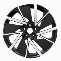 Jantes de voiture électriques forgées sur mesure 19x8.5 20x9 5x112 noires usinées style aérodynamique compatibles avec Audi E-tron Volkswagen EV