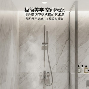 Stainless Steel Shower Set 304 Surface <b>Mounted</b> Three Function Rain <b>Spray</b> Bathroom Shower System - Product Image 3