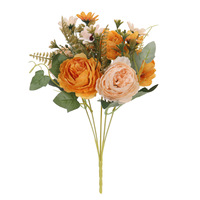 Bouquet de pivoines en soie réalistes, arrangement floral artificiel réaliste, décoration pour mariage, maison, bureau, restaurant