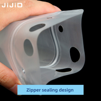 JIJID Custom Foodzak 250/500/750ml Transparante Plastic Verpakking met Drinkrietje van Plastic voor Sapverpakkingen