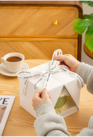 Pyramidenförmige Kuchenbox mit Klarsichtfenster, Einweg-Bäckerei-Geschenkbox, 6/8/10 Zoll Kuchen-Geschenkbox