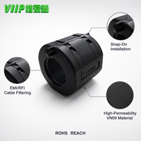 Núcleo de ferrita EMI V19006 de fijación rápida, compatible con RoHS y REACH, filtro de ruido para cable, perla de ferrita para cableado de electrónica de consumo