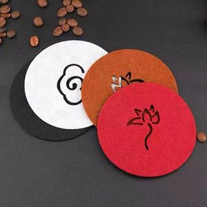 แผ่นรองแก้วสักหลาดทรงกลมขายดีที่สุด สำหรับกาแฟ ชา เครื่องดื่มร้อน แก้วน้ำ โต๊ะอาหาร - Product Image 4