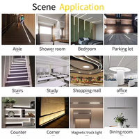 17x13.6mm 1M/2M/2.5M montage en Surface sous l'armoire profilé LED en Aluminium avec diffuseur d'objectif 15 / 60 degrés