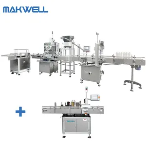 MAKWELL Automatic Linear Cosmetic Essential Oil Beverage Wine Filling Production Line