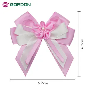 Gordon Ribbons Hand Made High Quality Mini Bows For Princess Pink Sweet Bows For Dress Decoration