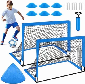 Ensemble de but de football pour enfants <span class=keywords><strong>Amazon</strong></span>-2 filets de football pour tout-petits, équipement d'entraînement, ballon de football - Product Image 1